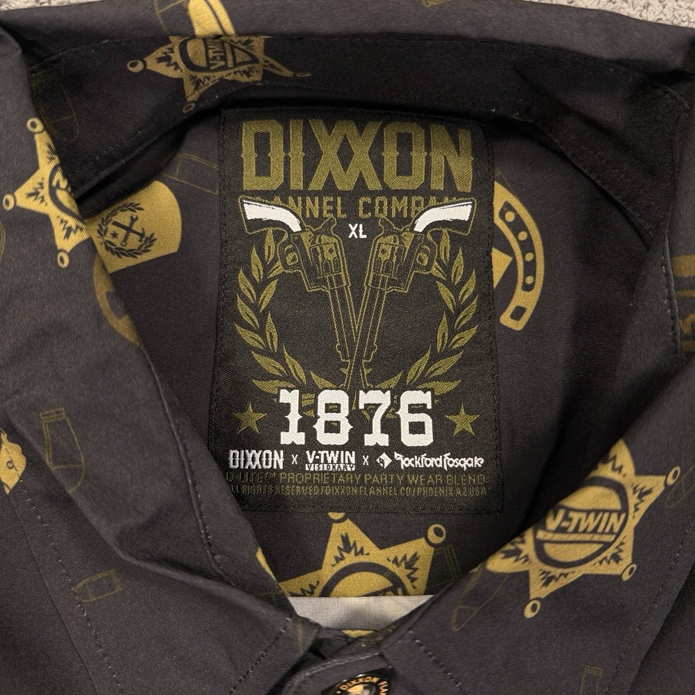 Dixxon Flannel V Twin 1876 Shirt Men Extra Large Black Limited Edition Western - Picture 3 of 8